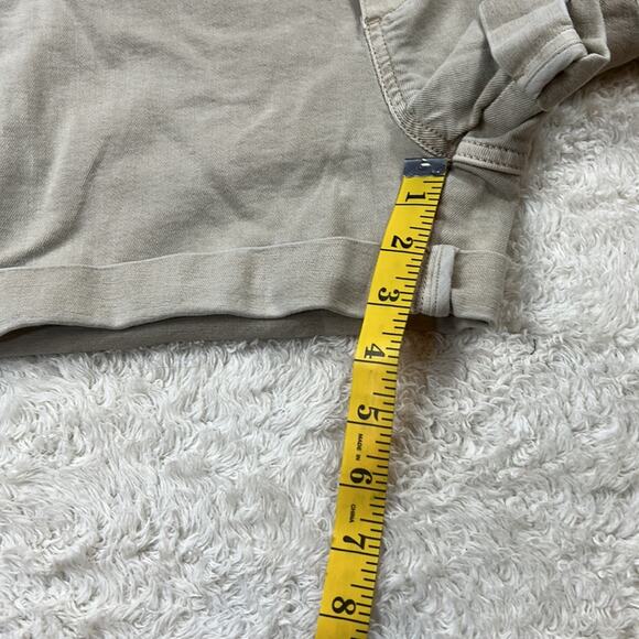 Calvin Klein khaki shortalls denim overall shorts, size small - Picture 8 of 13